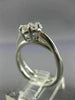 ESTATE .62CT DIAMOND 14K WHITE GOLD FLOWER CLUSTER CRISS CROSS LOVE RING #2707