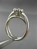 ESTATE .62CT DIAMOND 14K WHITE GOLD FLOWER CLUSTER CRISS CROSS LOVE RING #2707