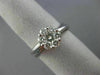 ESTATE .62CT DIAMOND 14K WHITE GOLD FLOWER CLUSTER CRISS CROSS LOVE RING #2707