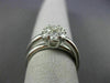 ESTATE .62CT DIAMOND 14K WHITE GOLD FLOWER CLUSTER CRISS CROSS LOVE RING #2707