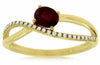 ESTATE .53CT DIAMOND & AAA RUBY 14KT YELLOW GOLD 3D CLASSIC INFINITY LOVE RING