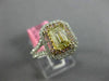 GIA WIDE 1.86CT TRI COLOR DIAMOND 18K TRI COLOR GOLD DOUBLE HALO ENGAGEMENT RING