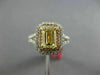 GIA WIDE 1.86CT TRI COLOR DIAMOND 18K TRI COLOR GOLD DOUBLE HALO ENGAGEMENT RING