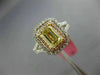GIA WIDE 1.86CT TRI COLOR DIAMOND 18K TRI COLOR GOLD DOUBLE HALO ENGAGEMENT RING