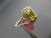 GIA WIDE 1.86CT TRI COLOR DIAMOND 18K TRI COLOR GOLD DOUBLE HALO ENGAGEMENT RING