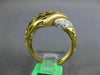 ESTATE WIDE .29CT DIAMOND 14KT YELLOW GOLD 3D OPEN FILIGREE BELT V SHAPED RING