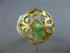 ESTATE WIDE .29CT DIAMOND 14KT YELLOW GOLD 3D OPEN FILIGREE BELT V SHAPED RING