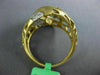 ESTATE WIDE .29CT DIAMOND 14KT YELLOW GOLD 3D OPEN FILIGREE BELT V SHAPED RING