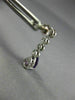 ESTATE .68CT DIAMOND & AAA AMETHYST 14K WHITE GOLD 3D TEAR DROP HANGING EARRINGS