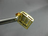 LARGE 1.65CT DIAMOND 14K 2 TONE GOLD 3D ROUND & PRINCESS INVISIBLE STUD EARRINGS