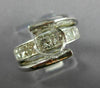 LARGE 3.0CT DIAMOND 18K WHITE GOLD ROUND CRISS CROSS SEMI MOUNT ENGAGEMENT RING