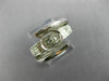 LARGE 3.0CT DIAMOND 18K WHITE GOLD ROUND CRISS CROSS SEMI MOUNT ENGAGEMENT RING