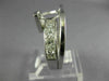 LARGE 3.0CT DIAMOND 18K WHITE GOLD ROUND CRISS CROSS SEMI MOUNT ENGAGEMENT RING