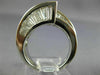 LARGE 3.0CT DIAMOND 18K WHITE GOLD ROUND CRISS CROSS SEMI MOUNT ENGAGEMENT RING