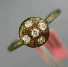 ESTATE .08CT DIAMOND 14K BLACK & ROSE GOLD CLASSIC FIVE STONE FLOWER ETOILE RING