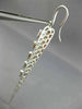 ESTATE EXTRA LARGE 1.69CT DIAMOND 18KT WHITE GOLD OVAL CLUSTER HANGING EARRINGS