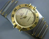 ESTATE OMEGA CONSTELLATION 18K YELLOW GOLD & STEEL ROUND FACE LADIES WATCH #2074