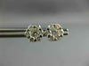 ESTATE LARGE .65CT DIAMOND 14KT WHITE GOLD 3D FLOWER CLUSTER STUD EARRINGS #2665