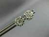 ESTATE LARGE .65CT DIAMOND 14KT WHITE GOLD 3D FLOWER CLUSTER STUD EARRINGS #2665