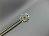 ESTATE LARGE .65CT DIAMOND 14KT WHITE GOLD 3D FLOWER CLUSTER STUD EARRINGS #2665