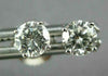 ESTATE .32CT DIAMOND 14KT WHITE GOLD 3D CLASSIC SCREW BACK STUD EARRINGS #1657