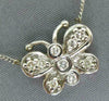 ANTIQUE .20CT DIAMOND 14KT 2 TONE GOLD 3D CLASSIC ETOILE BUTTERFLY NECKLACE #349
