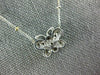 ANTIQUE .20CT DIAMOND 14KT 2 TONE GOLD 3D CLASSIC ETOILE BUTTERFLY NECKLACE #349