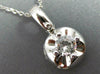 ESTATE LARGE .35CT DIAMOND 18KT WHITE GOLD ROUND CLASSIC SOLITAIRE PENDANT #1134