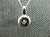 ESTATE LARGE .35CT DIAMOND 18KT WHITE GOLD ROUND CLASSIC SOLITAIRE PENDANT #1134