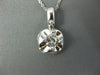 ESTATE LARGE .35CT DIAMOND 18KT WHITE GOLD ROUND CLASSIC SOLITAIRE PENDANT #1134