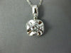 ESTATE LARGE .35CT DIAMOND 18KT WHITE GOLD ROUND CLASSIC SOLITAIRE PENDANT #1134