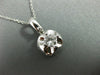 ESTATE LARGE .35CT DIAMOND 18KT WHITE GOLD ROUND CLASSIC SOLITAIRE PENDANT #1134