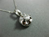 ESTATE LARGE .35CT DIAMOND 18KT WHITE GOLD ROUND CLASSIC SOLITAIRE PENDANT #1134