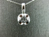 ESTATE LARGE .35CT DIAMOND 18KT WHITE GOLD ROUND CLASSIC SOLITAIRE PENDANT #1134