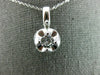 ESTATE LARGE .35CT DIAMOND 18KT WHITE GOLD ROUND CLASSIC SOLITAIRE PENDANT #1134