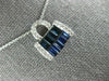 ANTIQUE LARGE 1.42CT DIAMOND & AAA SAPPHIRE 14K WHITE GOLD 3D PURSE PENDANT #315