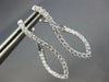 ESTATE .68CT DIAMOND 18KT WHITE GOLD INSIDE OUT INFINITY LOVE HANGING EARRINGS