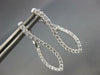 ESTATE .68CT DIAMOND 18KT WHITE GOLD INSIDE OUT INFINITY LOVE HANGING EARRINGS