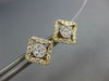 ESTATE .54CT DIAMOND 18KT YELLOW GOLD CLUSTER FLOWER SQUARE JACKET STUD EARRINGS