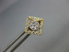 ESTATE .54CT DIAMOND 18KT YELLOW GOLD CLUSTER FLOWER SQUARE JACKET STUD EARRINGS