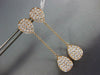 LARGE 1.59CT DIAMOND 18KT ROSE GOLD 3D TEAR DROP BY THE YARD HANGING EARRINGS