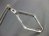 LARGE 2.75CT DIAMOND 18KT WHITE GOLD 3D HALO ELONGATED HEXAGON HANGING EARRINGS