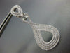 ESTATE LARGE 1.66CT DIAMOND 18KT WHITE GOLD MULTI ROW TEAR DROP HANGING EARRINGS