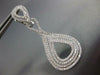 ESTATE LARGE 1.66CT DIAMOND 18KT WHITE GOLD MULTI ROW TEAR DROP HANGING EARRINGS