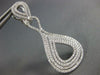 ESTATE LARGE 1.66CT DIAMOND 18KT WHITE GOLD MULTI ROW TEAR DROP HANGING EARRINGS