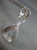 ESTATE LARGE 1.66CT DIAMOND 18KT WHITE GOLD MULTI ROW TEAR DROP HANGING EARRINGS
