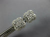 ESTATE .71CT DIAMOND 18KT WHITE GOLD FLOWER 4 LEAF CLOVER SQUARE STUD EARRINGS