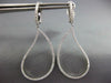 ESTATE LARGE 1.57CT DIAMOND 18KT WHITE GOLD TEAR DROP CLIP ON HANGING EARRINGS