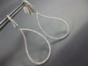 ESTATE LARGE 1.57CT DIAMOND 18KT WHITE GOLD TEAR DROP CLIP ON HANGING EARRINGS