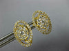 ESTATE .73CT DIAMOND 18KT YELLOW GOLD CLASSIC FLOWER CLUSTER OVAL STUD EARRINGS